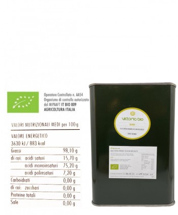 Olio Extravergine di Oliva Biologico Blend 3lt