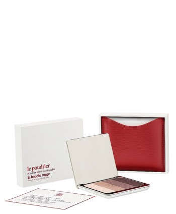 Eye Shadow Aral with Red Fine Leather Compact Case