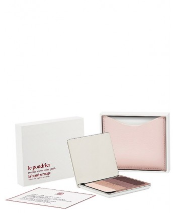 Eye Shadow Aral with Pink Fine Leather Compact Case