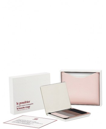 Eye Shadow Mead with Pink Fine Leather Compact Case