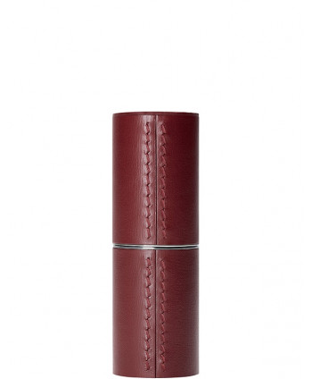 Refillable Chocolate Fine Leather Lipstick Case