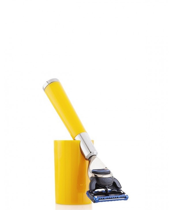 Collezione Barbiere Rasoio da Barba Giallo Collezione Barbiere Rasoio da Barba Giallo