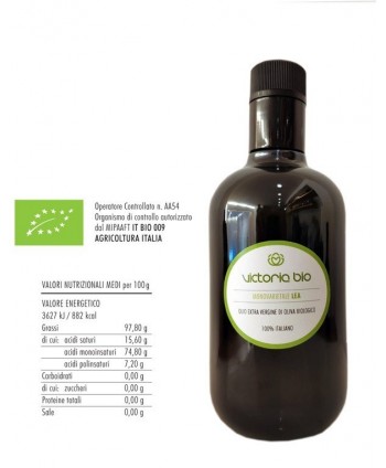 Monovarietale Lea 500ml Olio Extra Vergine di Oliva Biologico